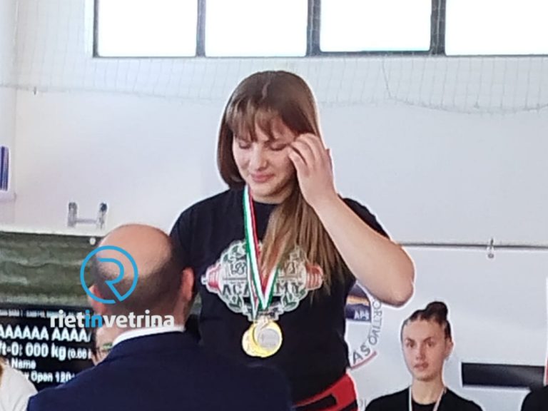 PowerLifting, per la reatina Alice Lucarelli medaglia d’oro e tre record in Coppa Italia