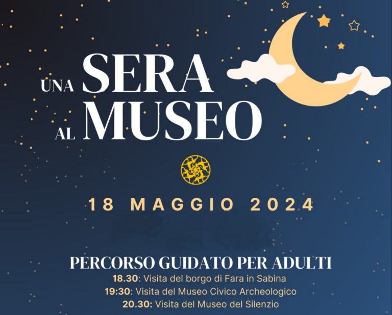 Il 18 maggio una notte al Museo di Fara in Sabina