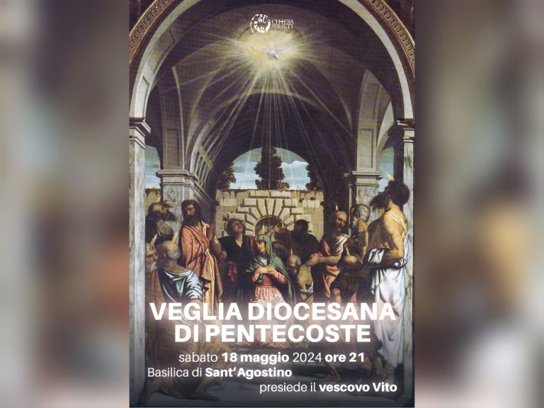 Stasera 18 maggio Veglia di Pentecoste a Sant’Agostino