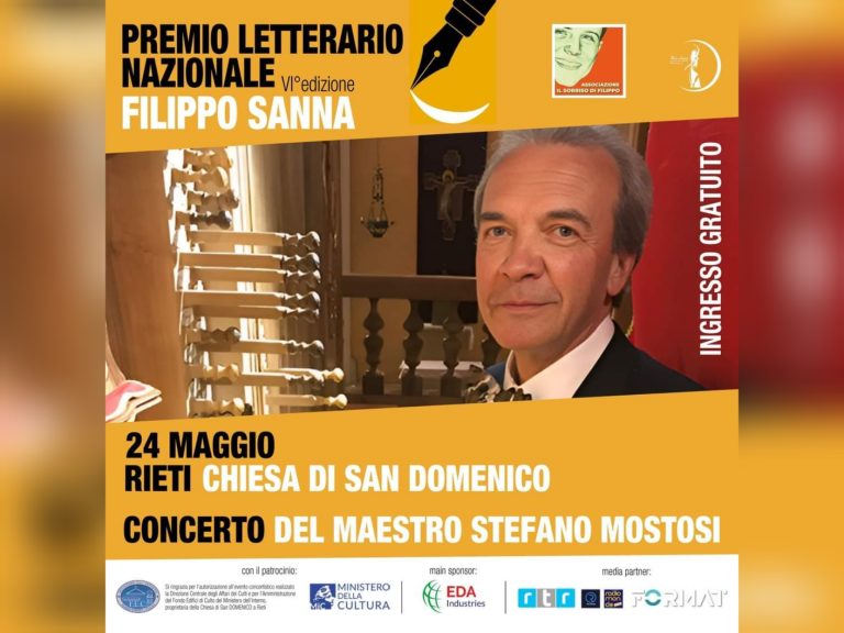 Con il concerto del M° Stefano Mostosi si apre il Premio Letterario Nazionale Filippo Sanna 2024