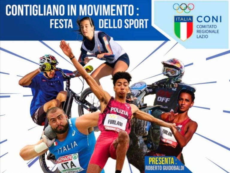 A Contigliano il 29 maggio c’è la “Festa dello Sport” con decine di atleti