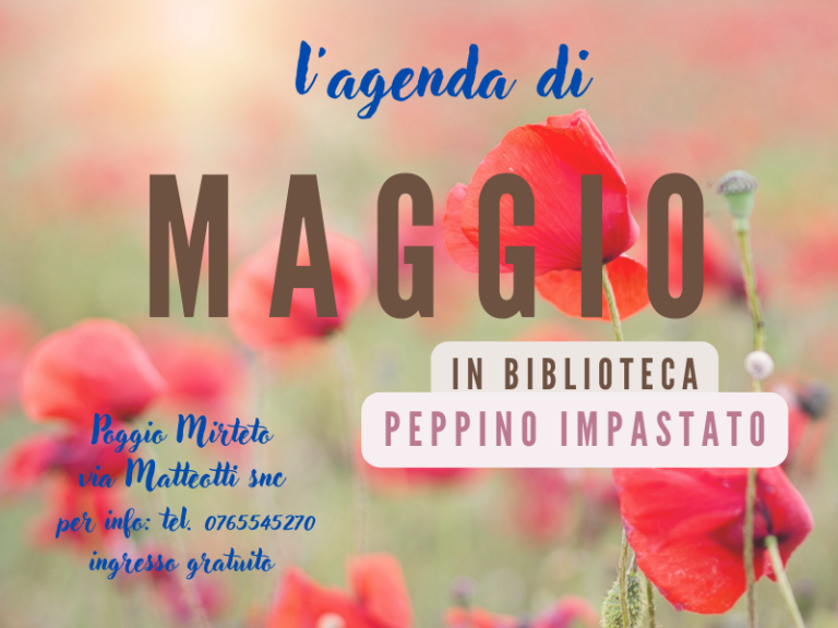 Dieci nuovi appuntamenti culturali alla Biblioteca di Poggio Mirteto – IL CALENDARIO