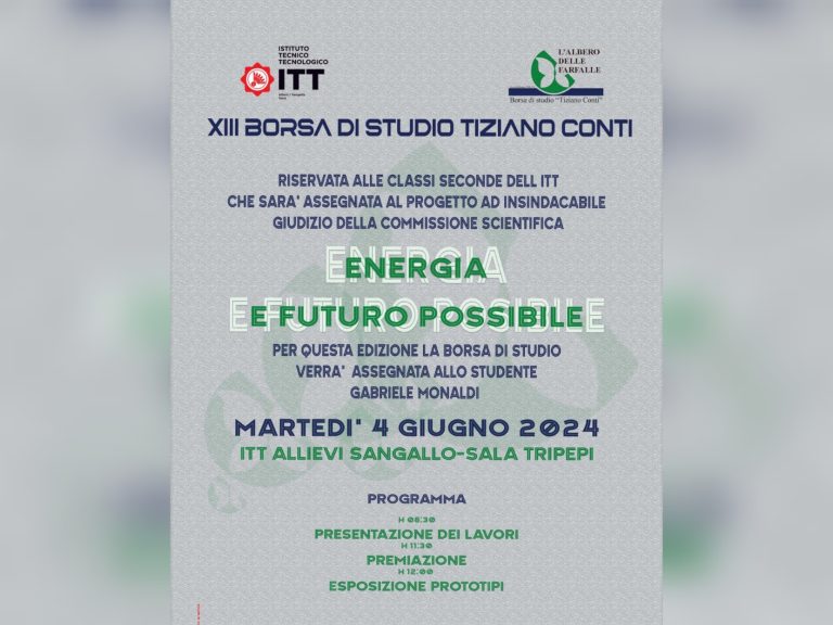 La XIII Borsa di Studio Tiziano Conti allo studente Gabriele Monaldi