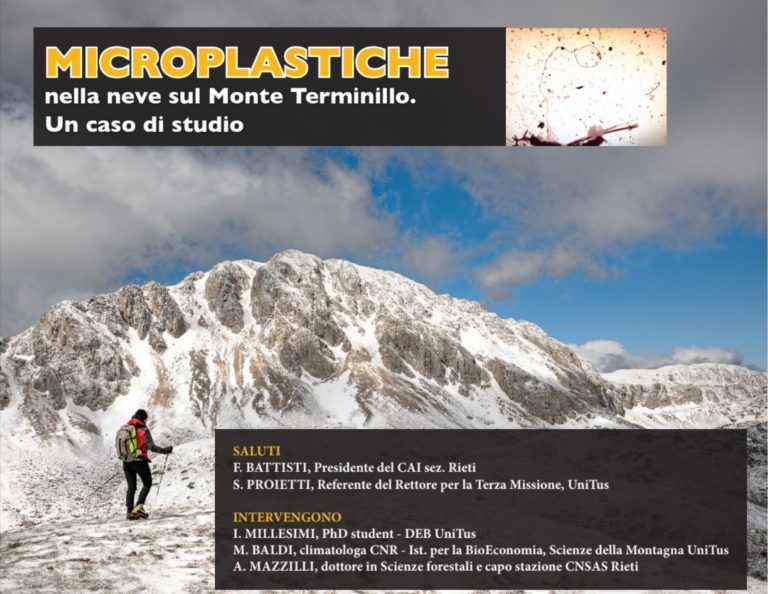 Il 14 giugno a Rieti il convegno “Microplastiche sulla neve del Terminillo”