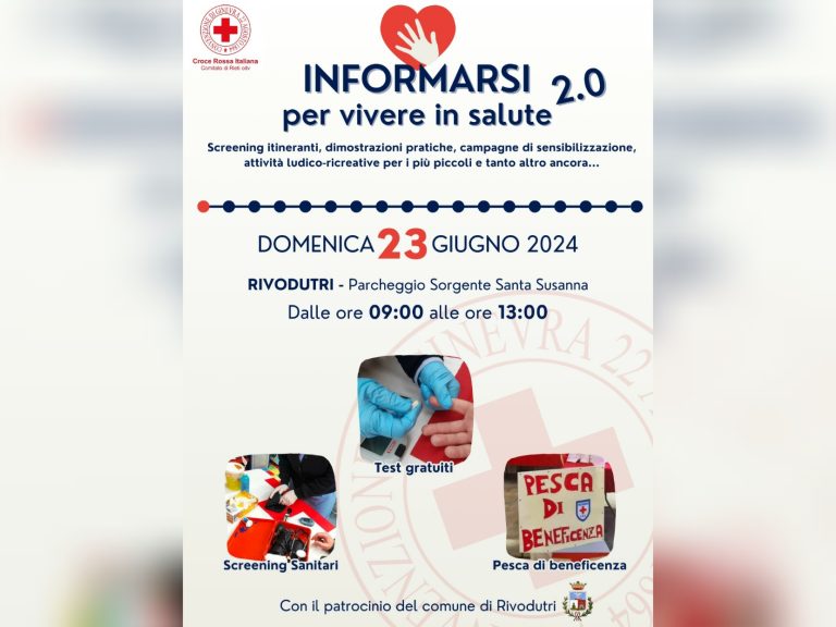 Torna “Informarsi per vivere in salute”, la CRI a Rivodutri