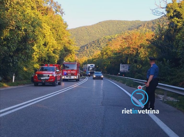 Incidente sulla Salaria per L’Aquila. È il quinto di questa giornata