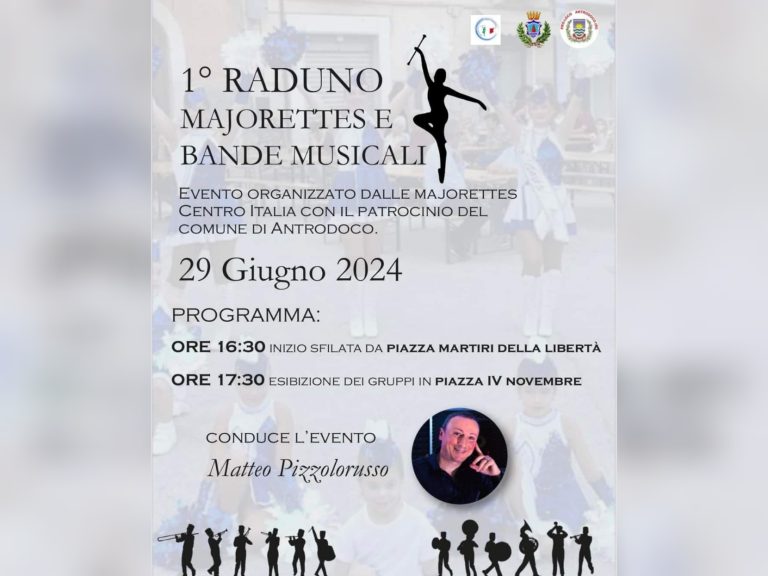 Il 29 giugno ad Antrodoco 1° raduno majorettes e bande musicali