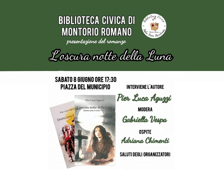 Nella Biblioteca Civica di Montorio Romano presentazione del romanzo “L’oscura notte della Luna”