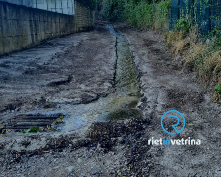 Ripulito il fosso di Lisciano dal Settore Manutenzione del Comune di Rieti