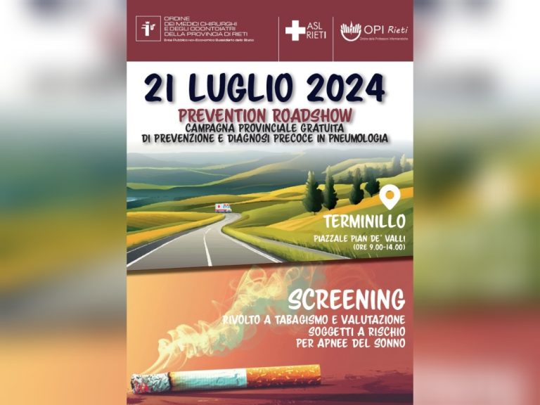 Sul Terminillo il 21 luglio screening pneumologici – apnee notturne