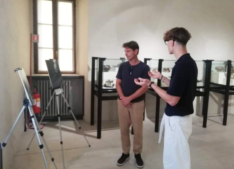 Giorgio Pasotti in visita al Museo di Fara in Sabina