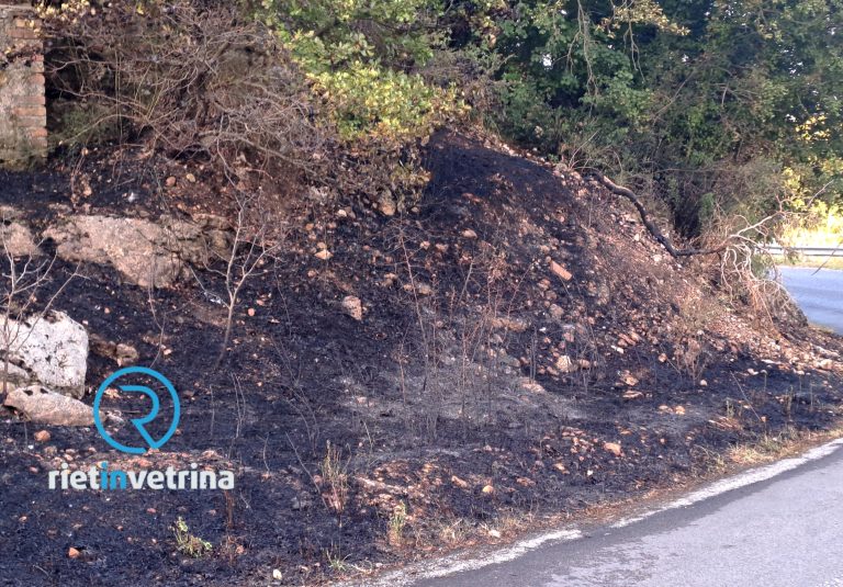 Domato l’incendio zona bivio per Fonte Colombo