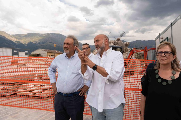 Rocca ad Amatrice: “Accelerazione importante sulla ricostruzione” – LE FOTO