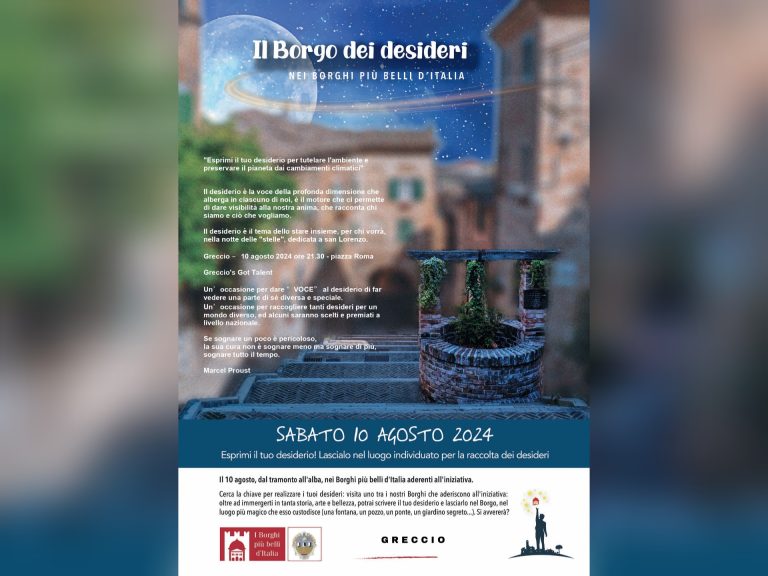Greccio per una sera “Borgo dei desideri”