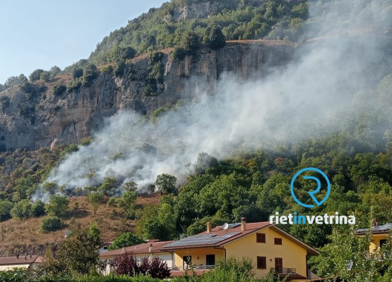 Incendio boschivo a Grotti. Intervenuti elicottero e squadre a terra
