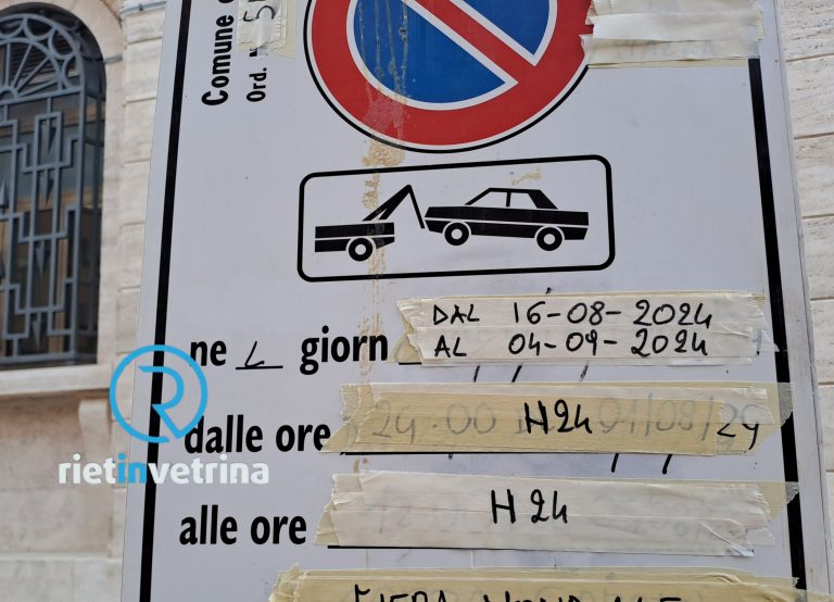 Centro storico Rieti, fino al 4 settembre modifiche alla viabilità e divieti
