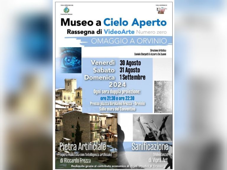 Video-arte ad Orvinio. Appuntamento dal 30 agosto
