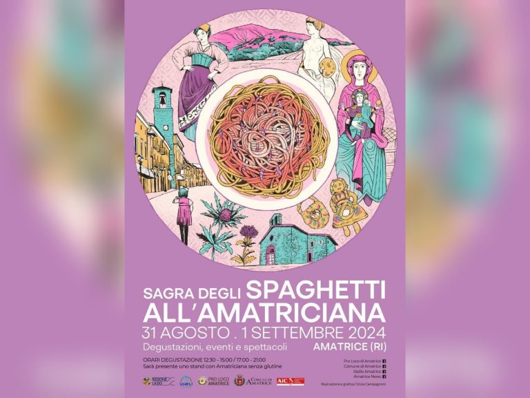 È FESTA – Dal 31 agosto torna la Sagra degli Spaghetti all’Amatriciana