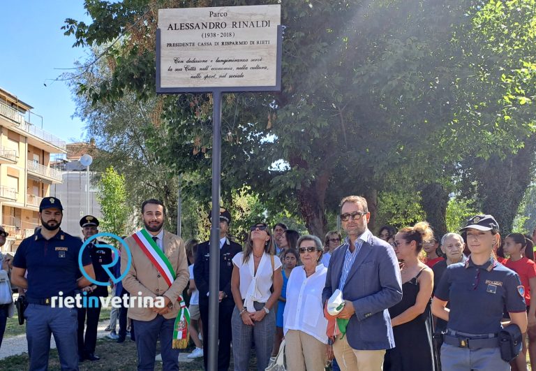 ►VIDEO – Intitolazione parco via Thesider ad Alessandro Rinaldi