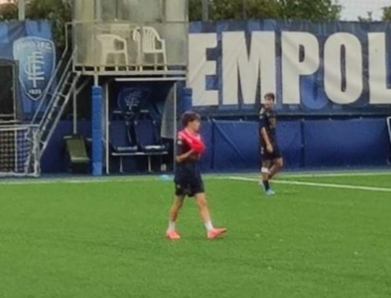 Il calciatore reatino Felice Leonardi in prova all’Empoli F.C.