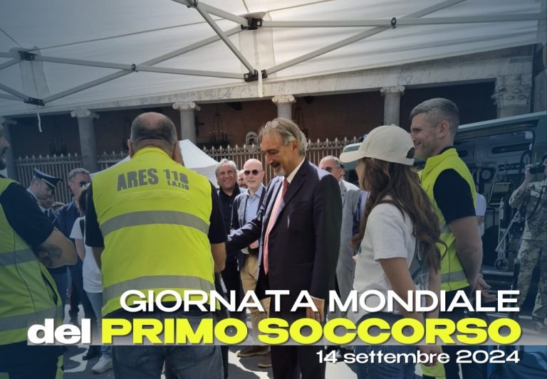 Giornata Mondiale primo soccorso, Rocca: “Gratitudine a a soccorritori e volontari”