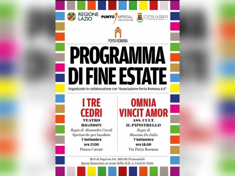 Programma di fine estate 2024  della Rete Porta Romana