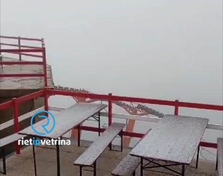 Nevica a sorpresa sul Monte Terminillo