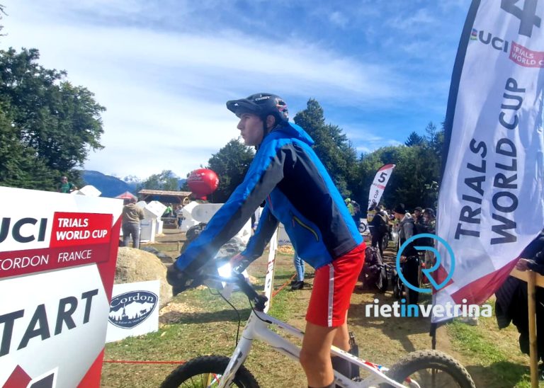Diego Crescenzi in finale di Coppa del Mondo di Trials