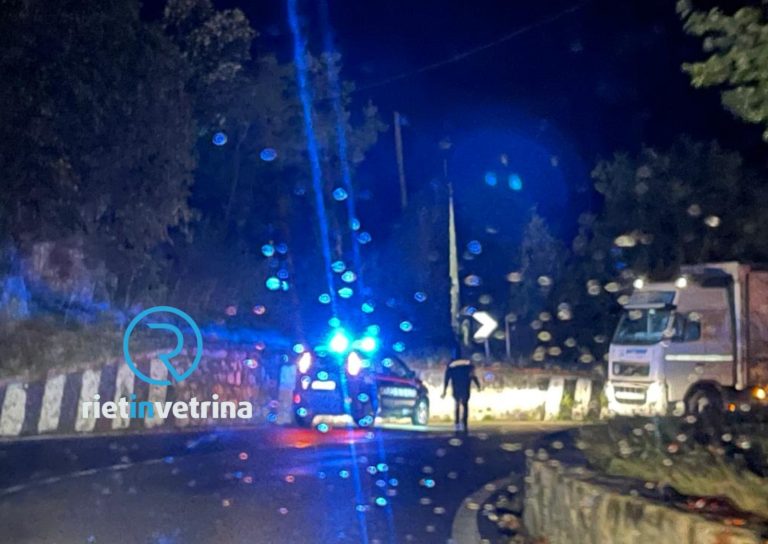 Incidente camion – auto alla Madonnina di Canetra