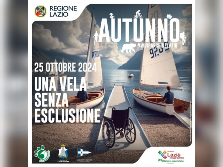 “Una vela senza esclusioni”, il 25 ottobre al Lago del Turano