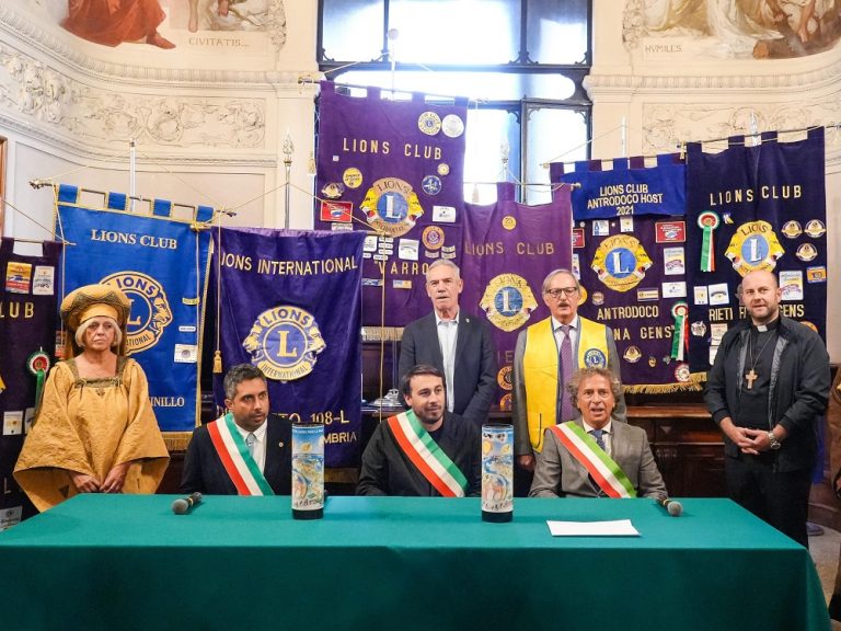 La “Staffetta della pace” Lions ha fatto tappa a Rieti
