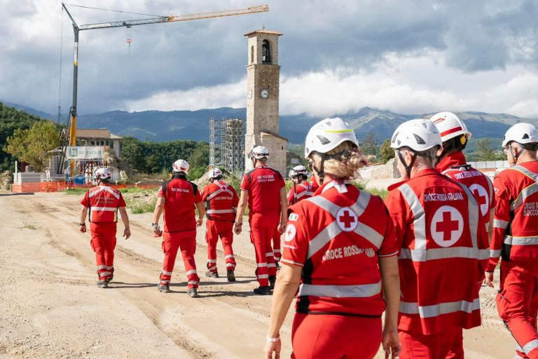 Ad Amatrice tre giorni di esercitazioni per la Croce Rossa Italiana