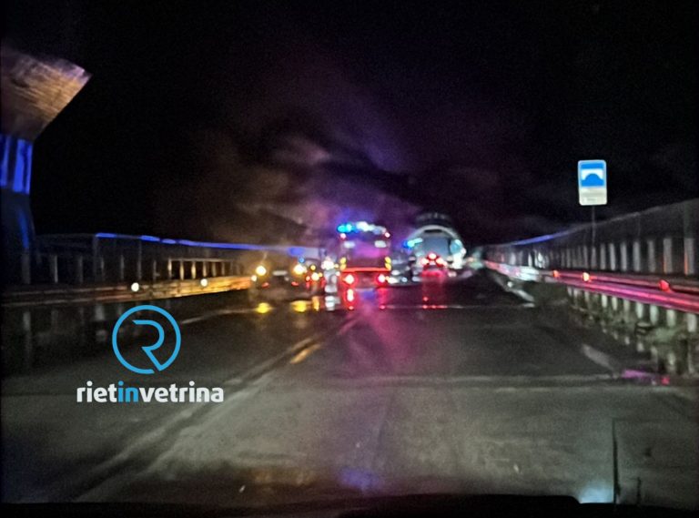 Grave incidente sulla Rieti – Terni. Tre le auto coinvolte. Feriti trasferiti in ospedale