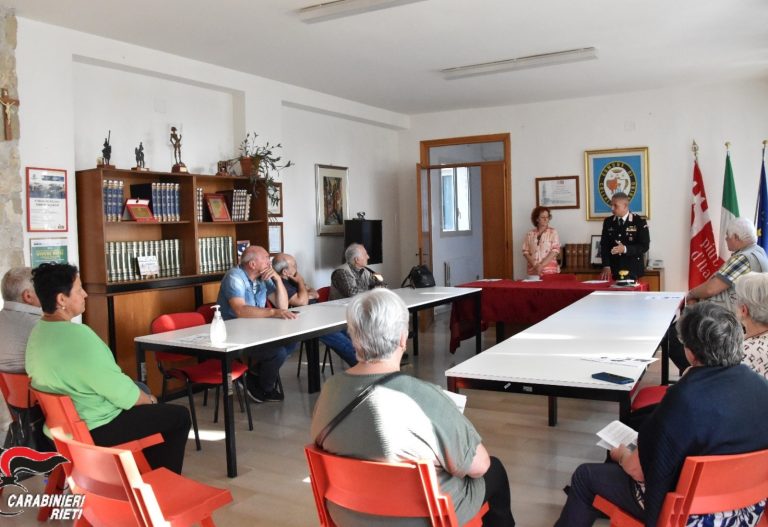 Collalto Sabino, Collegiove e Nespolo: prosegue la campagna anti-truffe dell’Arma Carabinieri