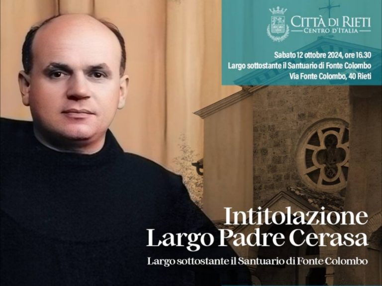 Fonte Colombo, intitolazione del largo a padre Cerasa