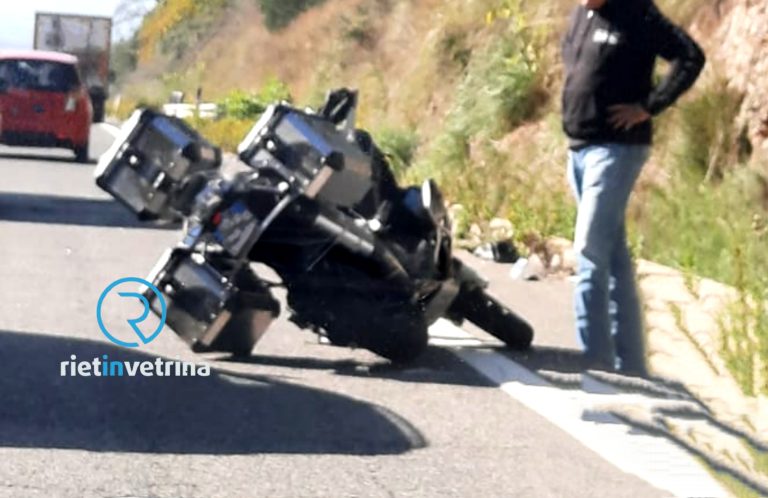 Incidente auto – moto sulla Salaria per Roma dopo Osteria Nuova