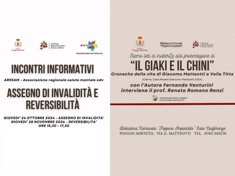 Tornano le presentazioni alla Biblioteca Peppino Impastato. Primo appuntamento venerdi 25 ottobre