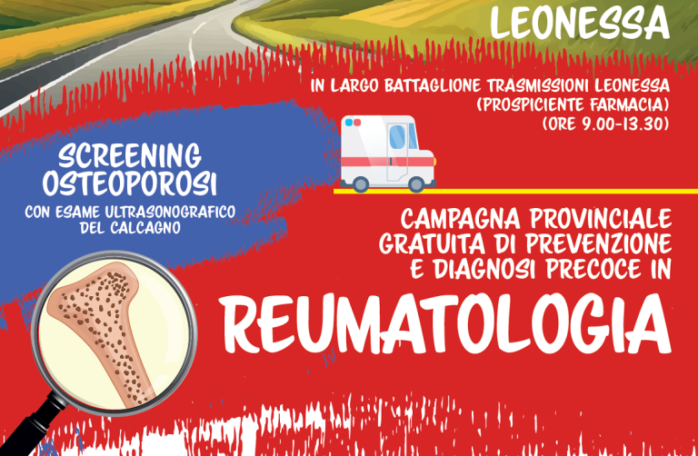 A Leonessa il 12 ottobre screening reumatologici