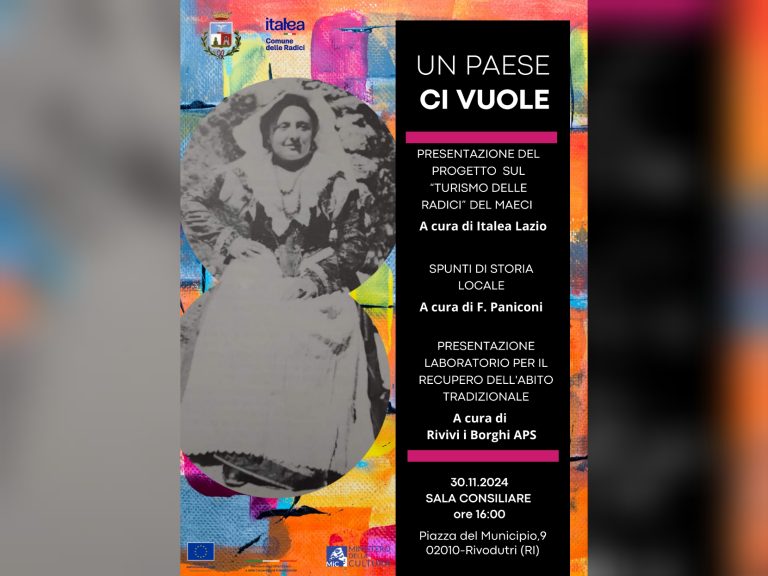 A Rivodutri nuovo appuntamento con il turismo delle radici