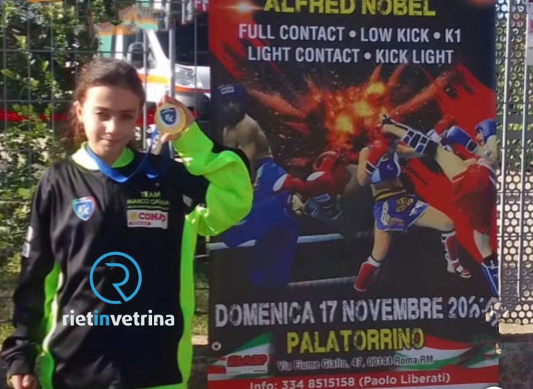 La giovane reatina Chiara Guidi vince l’oro al 3° Trofeo Kickboxing Alfred Nobel