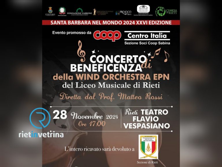 Santa Barbara nel Mondo, concerto di beneficenza il 28 novembre della Wind Orchestra EPN