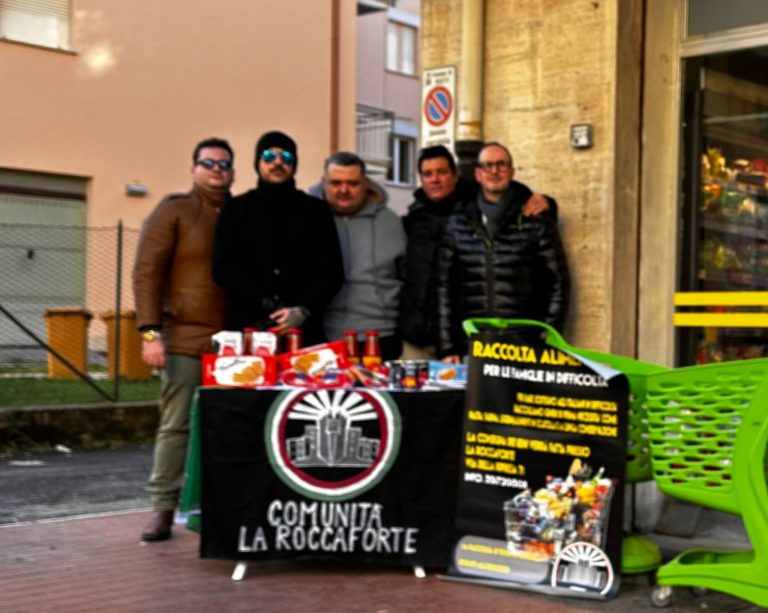 Raccolta alimentare del Comitato La Roccaforte per le famiglie bisognose di Rieti