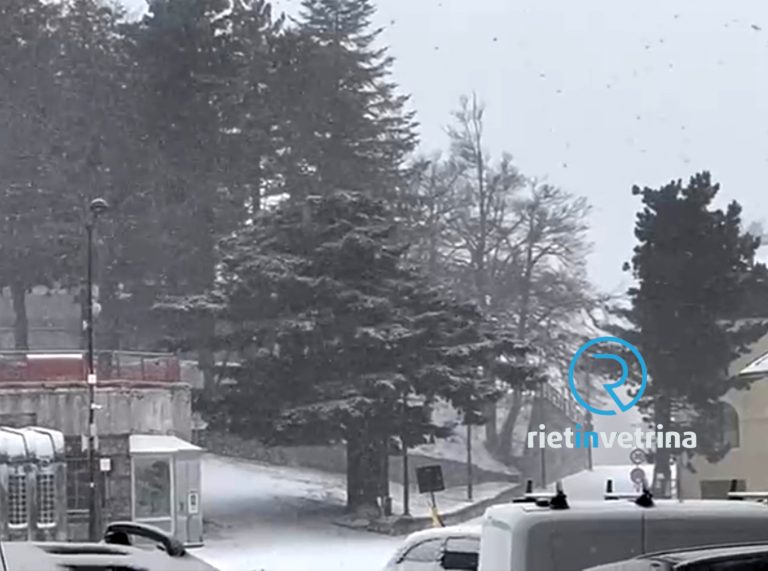 Prima vera nevicata della stagione sul Terminillo