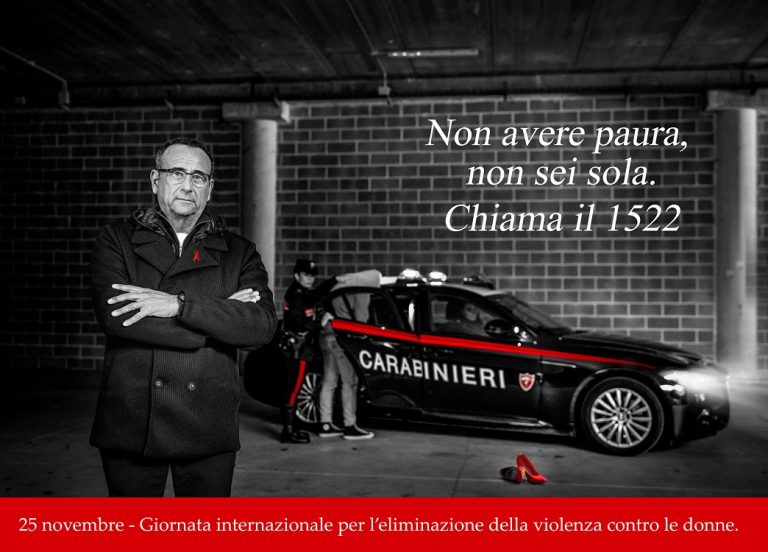 Carlo Conti e Arma Carabinieri insieme contro la violenza sulle donne