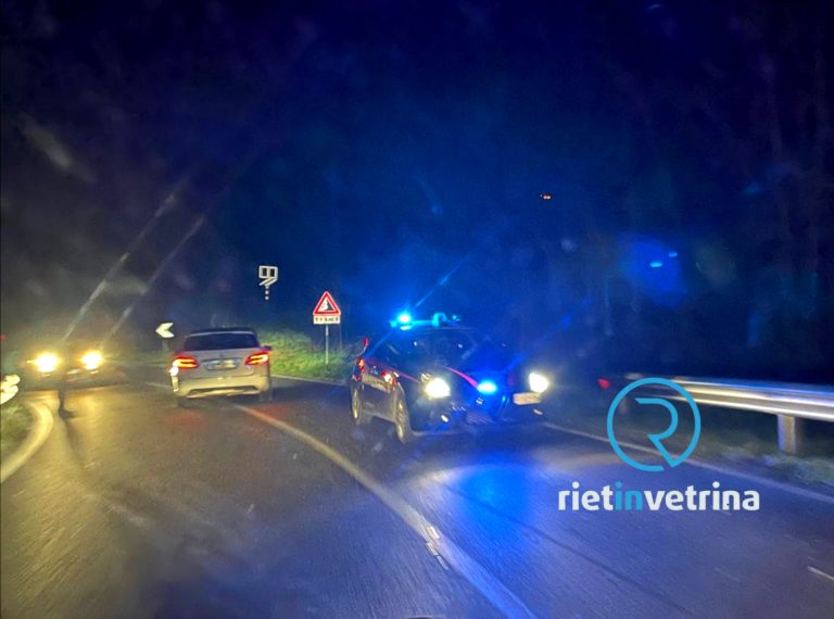 Incidente stradale tra Antrodoco e Castel Sant’Angelo