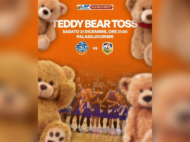 NPC Rieti, il 21 dicembre porta un peluche al PalaSojourner da donare ai bimbi della Casa Famiglia Arcobaleno