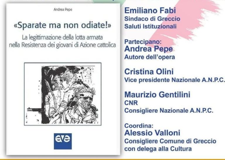Il 21 dicembre a Greccio presentazione del libro” Sparate, ma non odiate!”