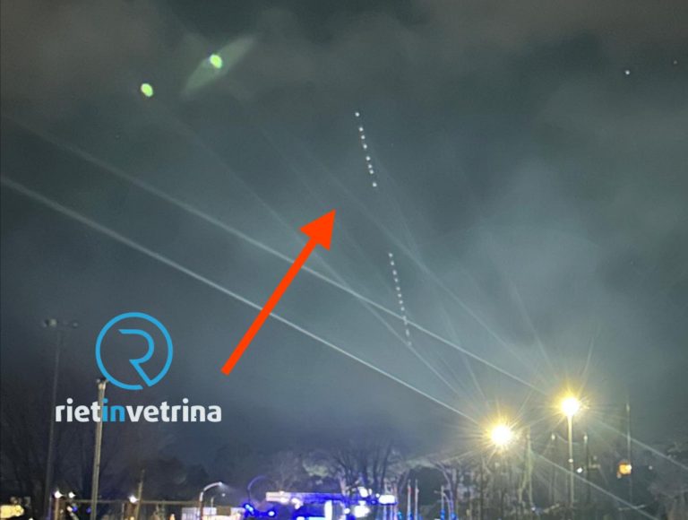 I Satelliti Starlink di Elon Musk sul cielo di Rieti