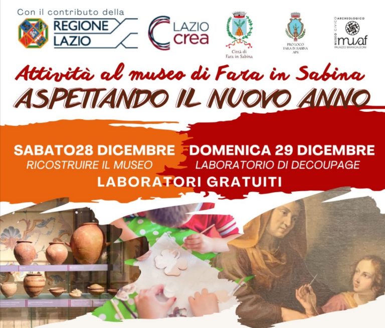 “Natale al borgo”, un fine settimana ricco di attività al Museo Fara in Sabina