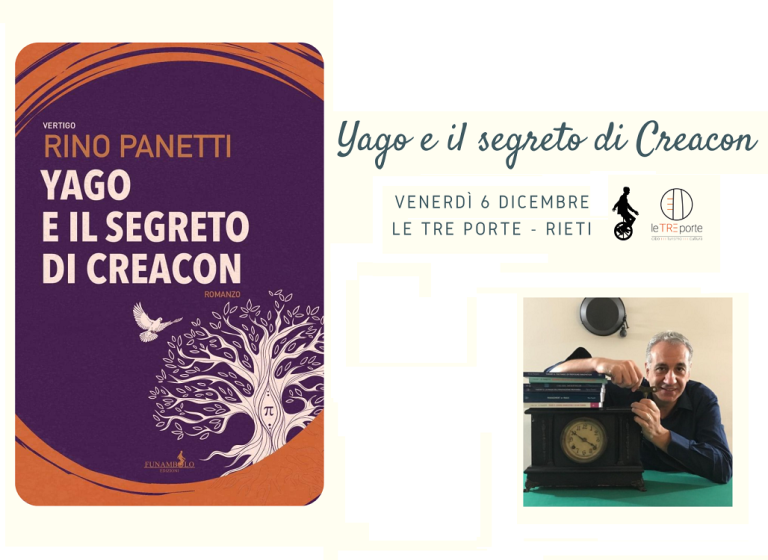 Nuovo appuntamento con la presentazione del romanzo “Yago e il segreto di Creacon”